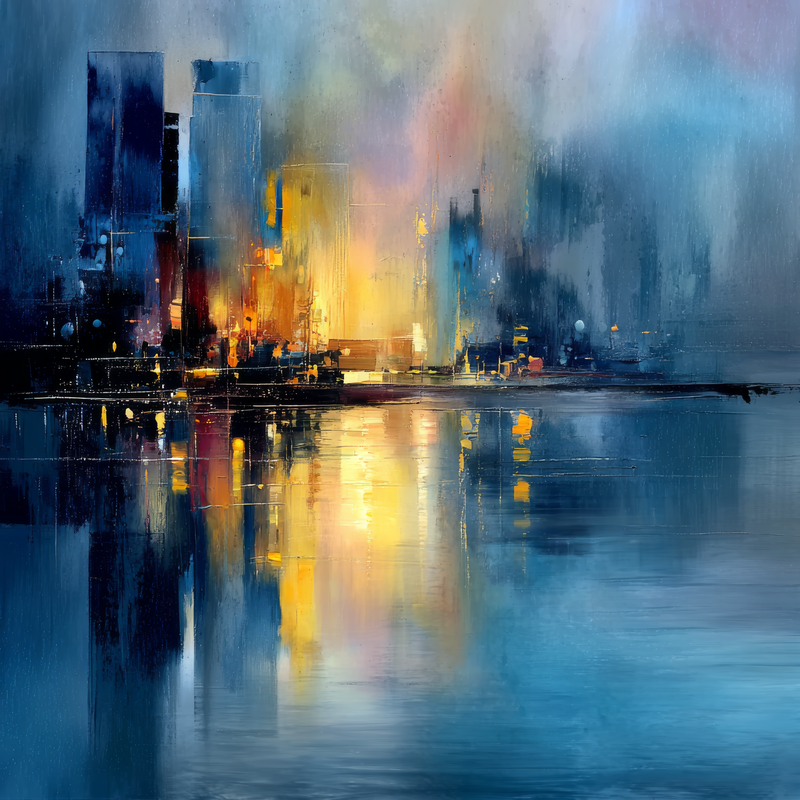 Reflections in Blue Light